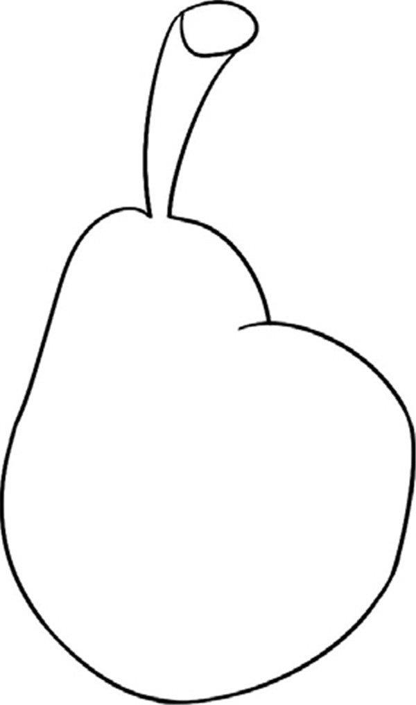 鲜嫩的梨简笔画怎么画 鲜嫩的梨简笔画图片