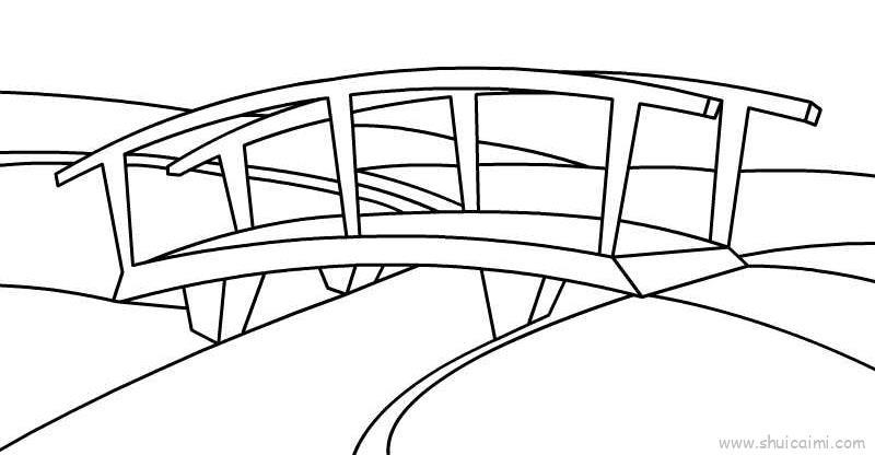 桥儿童画怎么画 桥简笔画步骤