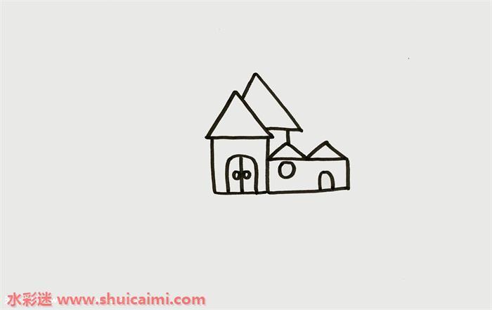别墅怎么画 别墅简笔画漂亮卡通