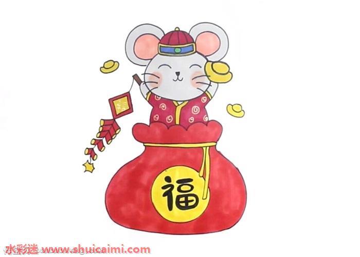 鼠年年画怎么画 鼠年年画简笔画步骤图