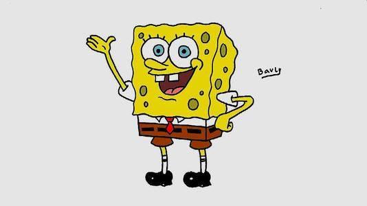 海绵宝宝简笔画带颜色 海绵宝宝简笔画带颜色涂色