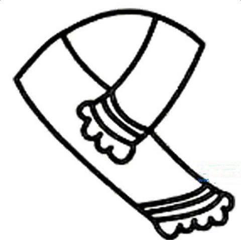 围巾简笔画 围巾简笔画图片大全