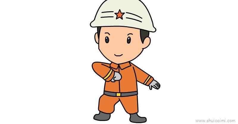 消防员儿童画怎么画 消防员简笔画好看