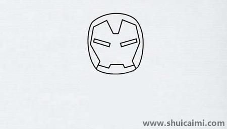 Q版钢铁侠彩色儿童简笔画