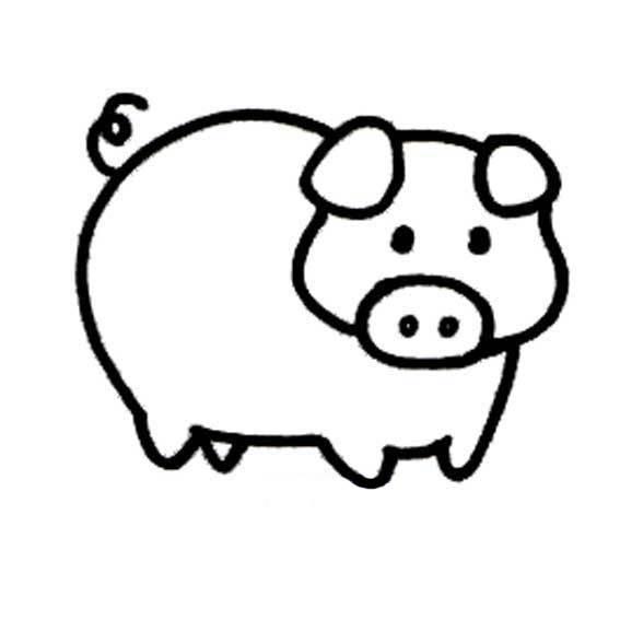 简笔画猪 简笔画猪可爱