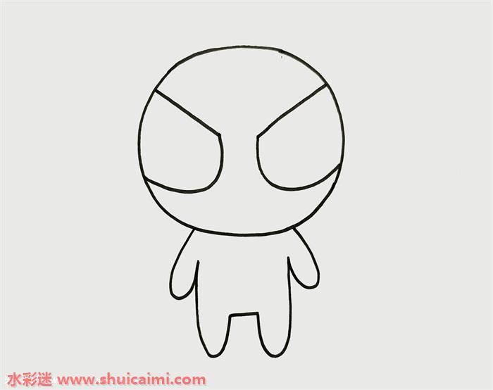 蜘蛛侠儿童简笔画怎么画简单又帅气一步一步教（加涂色）