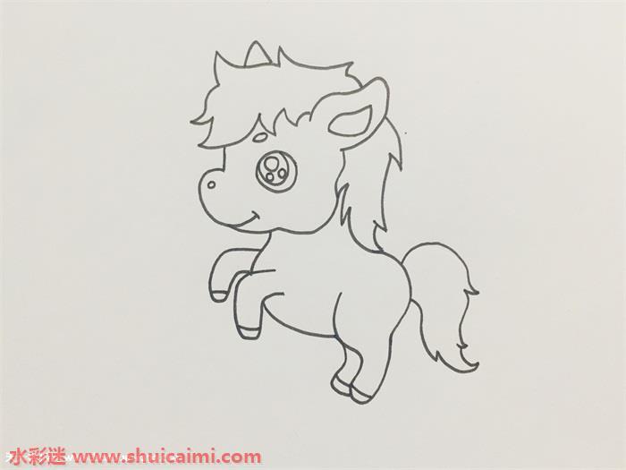 草原和马怎么画 草原和马简笔画图片大全带颜色