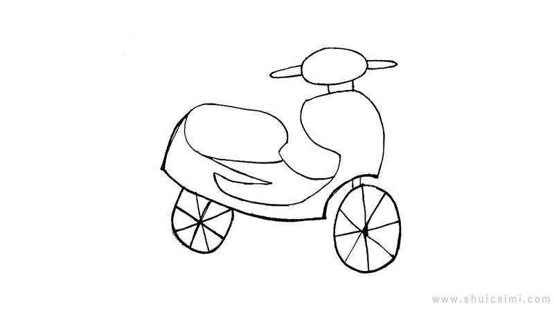 电动车简笔画怎么画 电动车简笔画图片