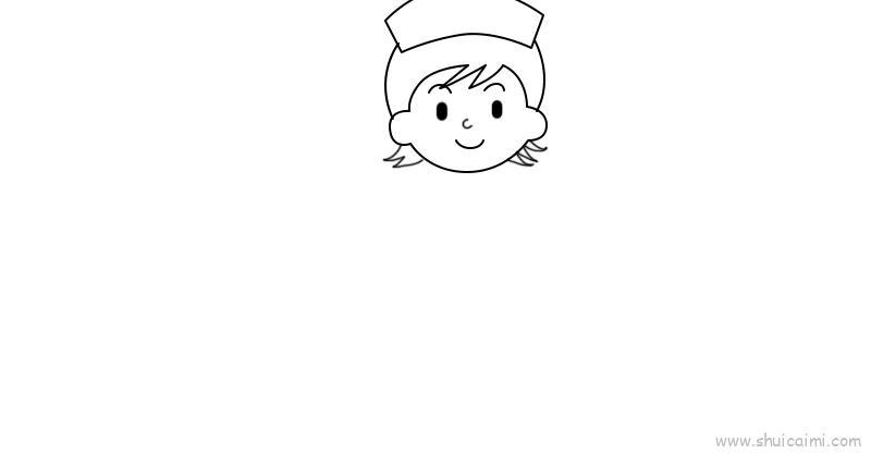 护士打针儿童画怎么画 护士打针简笔画简单