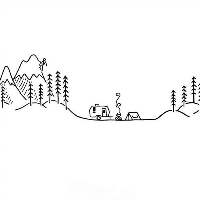 沿途风景线稿简笔画 沿途风景线稿简笔画图片大全