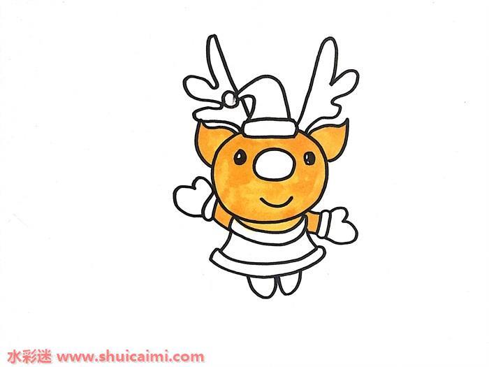 圣诞驯鹿怎么画 圣诞驯鹿简笔画简单又漂亮彩色