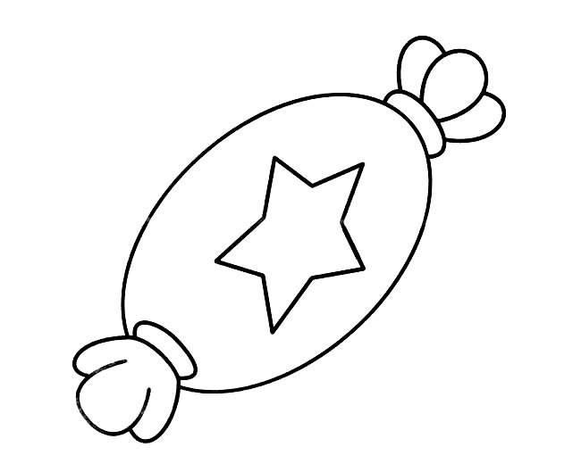 糖果简笔画 糖果简笔画简单又漂亮