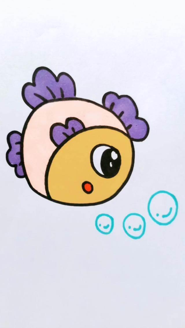 小鱼简笔画 小鱼简笔画简单又可爱