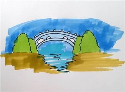 赵州桥简笔画 赵州桥简笔画图片