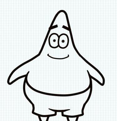 派大星简笔画 派大星简笔画可爱