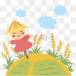 麦田简笔画 金色的麦田简笔画