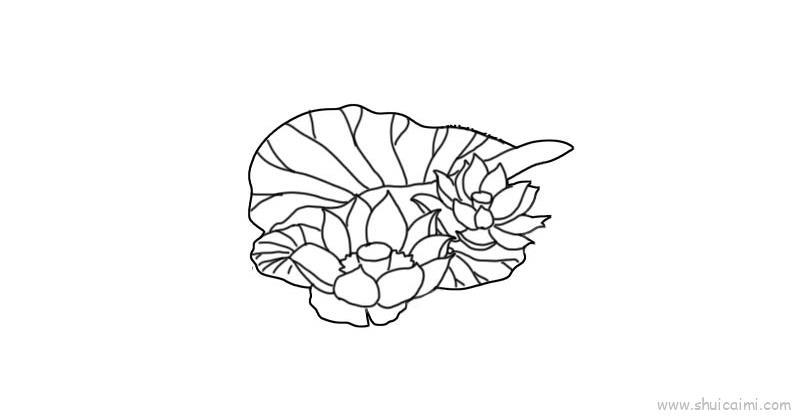 荷花儿童画怎么画 荷花简笔画简单
