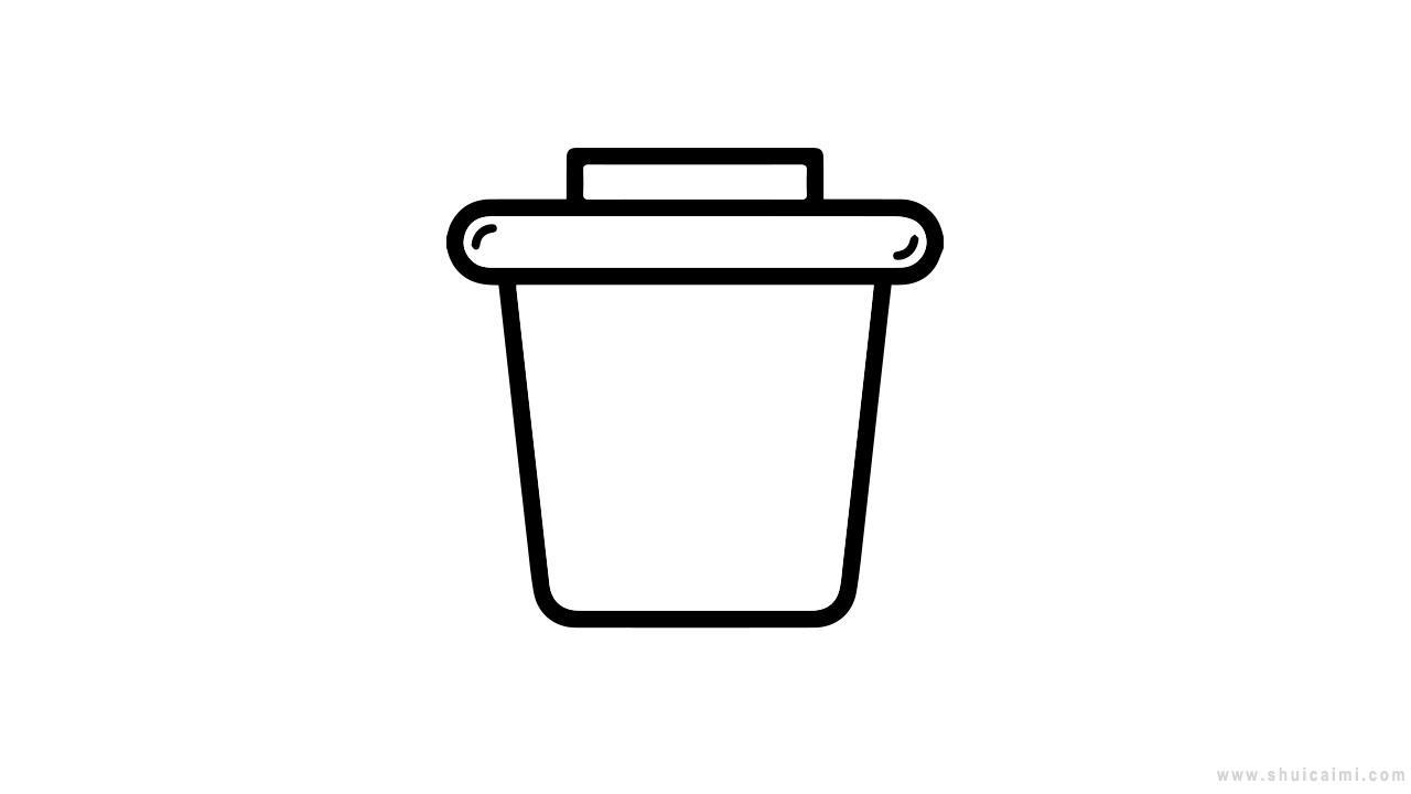 垃圾桶标志简笔画怎么画 垃圾桶标志简笔画简单