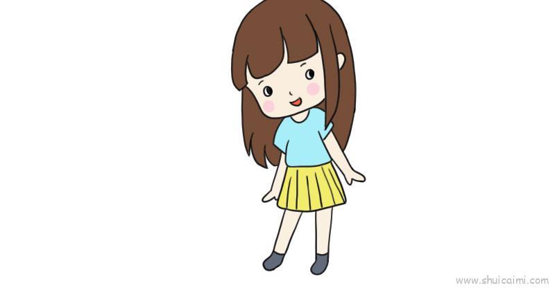 娇羞儿童画怎么画 娇羞简笔画画法