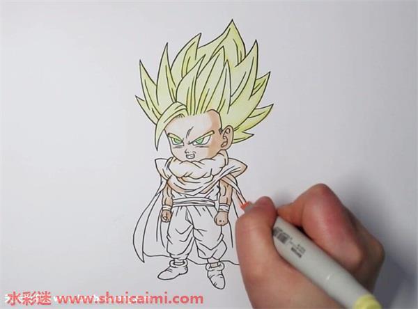 七龙珠孙悟饭怎么画 七龙珠孙悟饭简笔画步骤