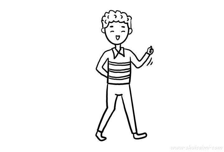 开心的小学生怎么画 开心小学生简笔画漂亮卡通