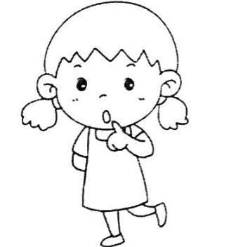 女孩简笔画 女孩简笔画扎马尾