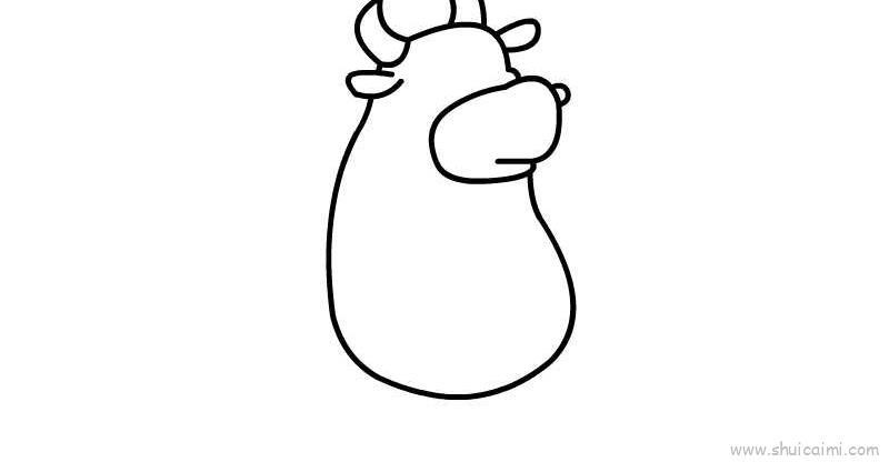 可爱小黄牛儿童画怎么画 可爱小黄牛简笔画步骤