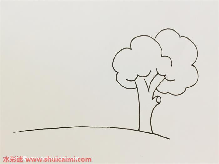 祖先生活的原始森林怎么画 原始森林简笔画简单彩色