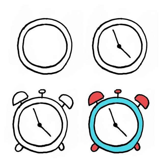 闹钟简笔画 闹钟简笔画彩色