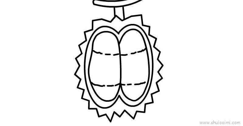 榴莲儿童画怎么画 榴莲简笔画简单