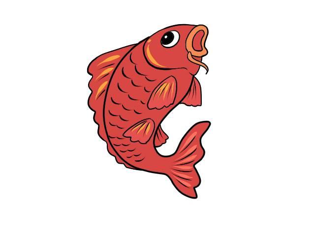 鲤鱼简笔画图片大全 鲤鱼简笔画图片大全彩色简单