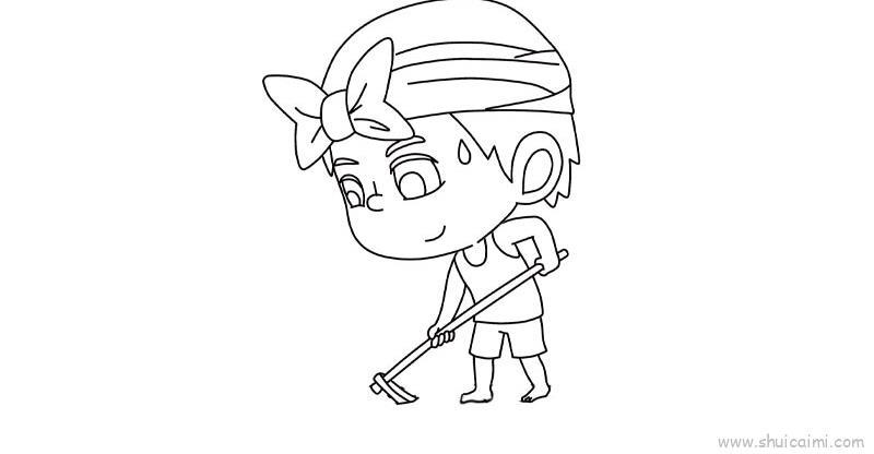 种地儿童画怎么画 种地简笔画画法