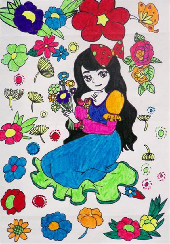 花仙子怎么画简单又漂亮 画一个少女公主