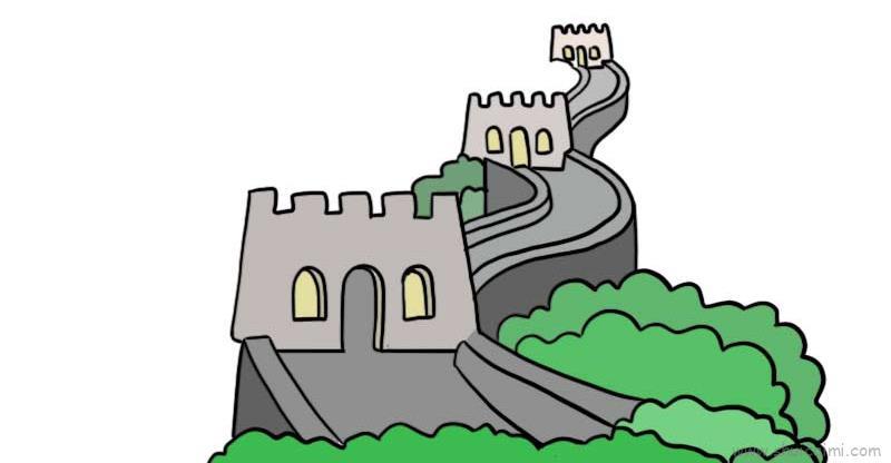 长城儿童画怎么画 长城简笔画简单又好看