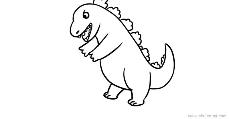 哥斯拉儿童画怎么画 哥斯拉简笔画简单