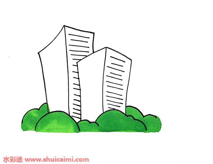 QQ红包摩天大楼怎么画 摩天大楼简笔画漂亮卡通
