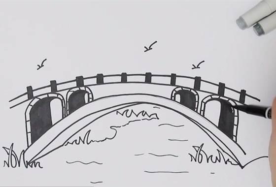 桥简笔画图片大全 海心沙桥简笔画图片大全