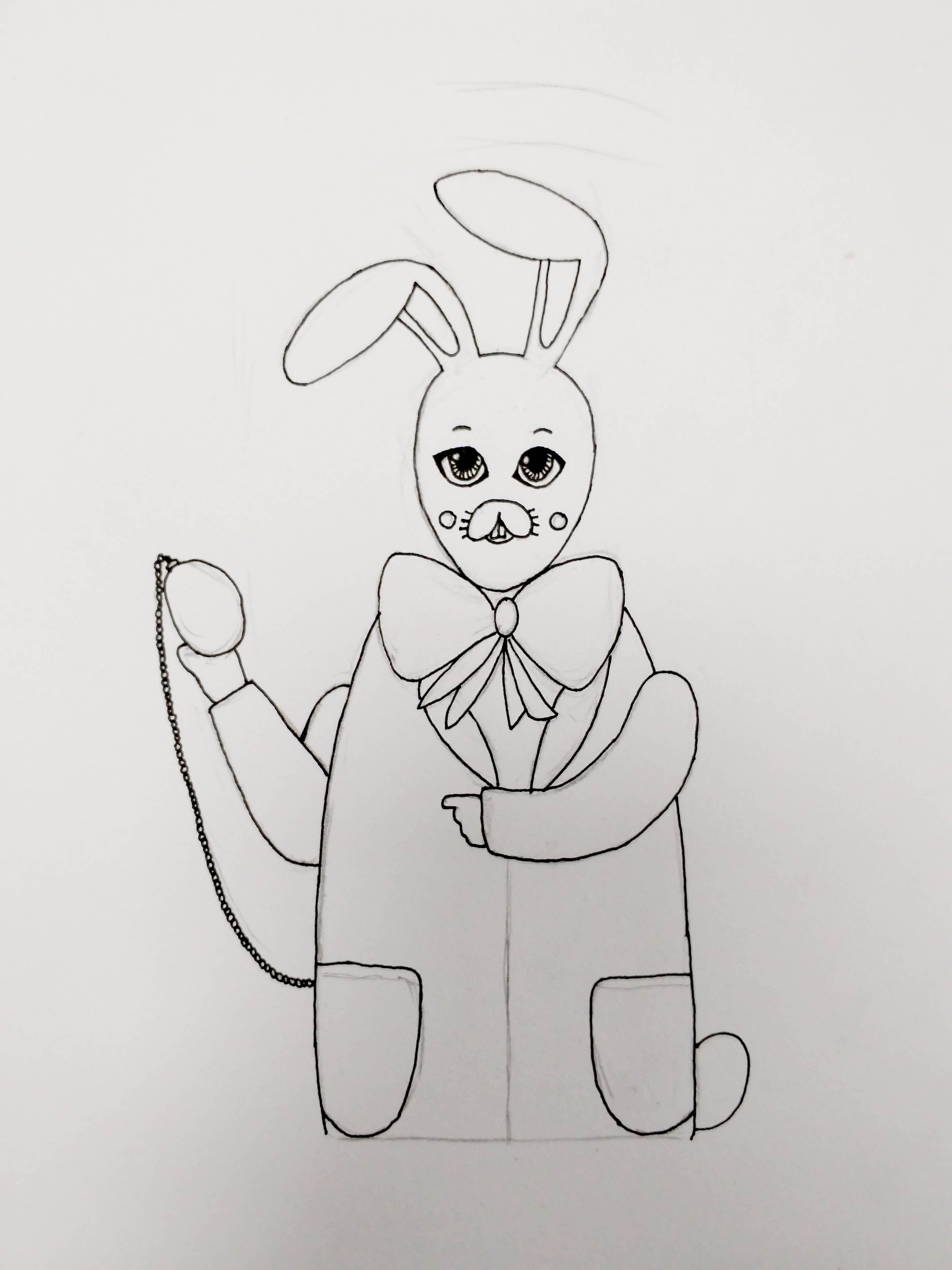 画一只过年的兔子怎么画 过年的小兔子怎么画