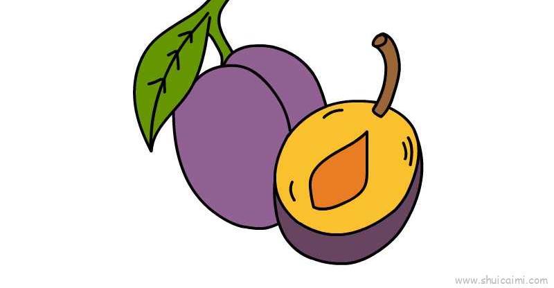 西梅儿童画怎么画 西梅简笔画简单又好看