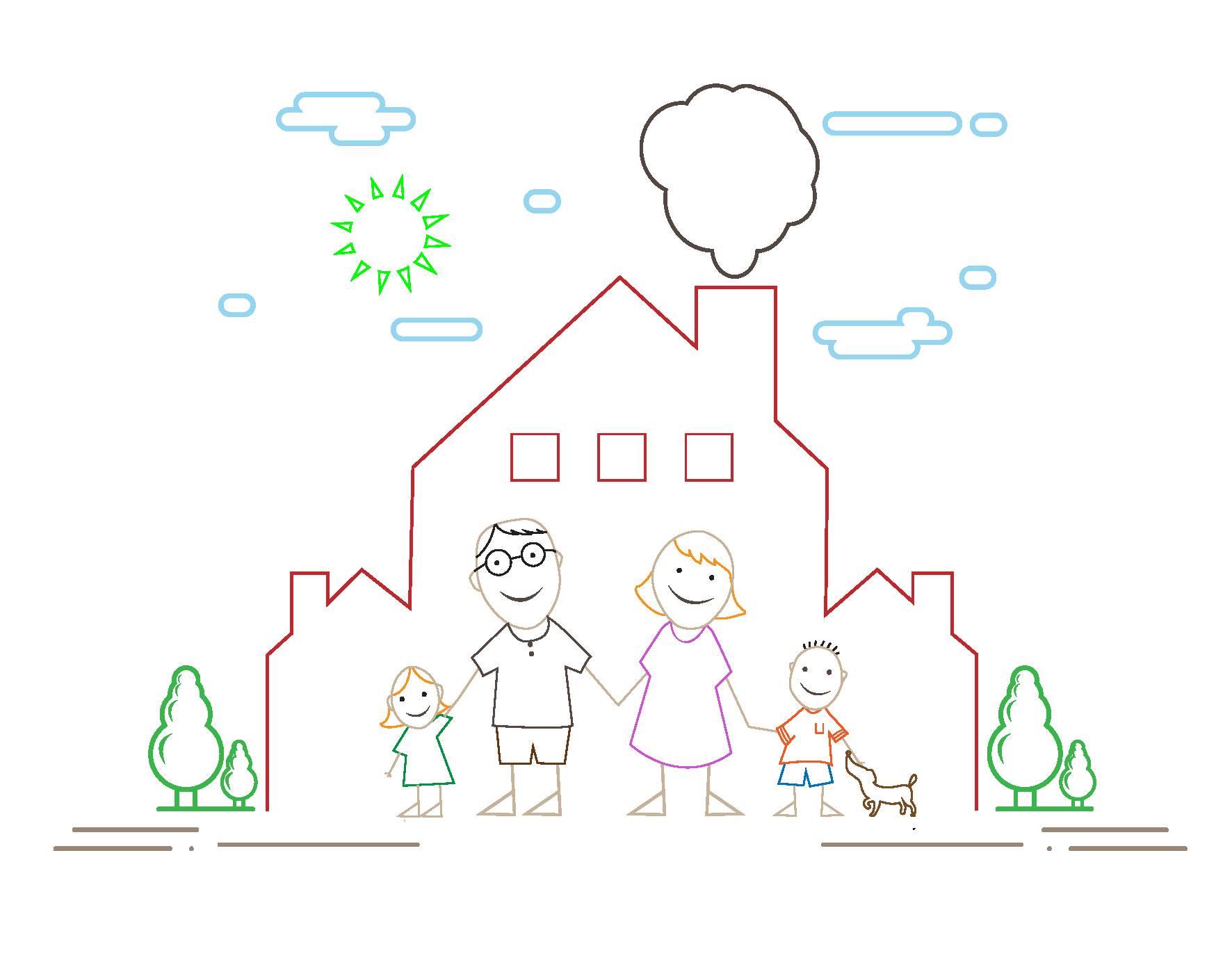 家的简笔画 家的简笔画图片大全