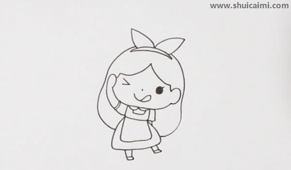 爱丽丝简笔画怎么画 爱丽丝简笔画好看