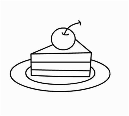 简笔画蛋糕 简笔画蛋糕图片彩色