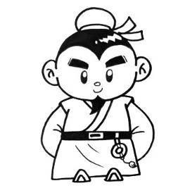 刘备简笔画 刘备简笔画彩色