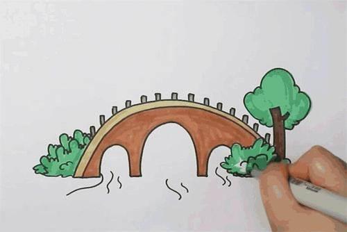 桥简笔画图片大全 海心沙桥简笔画图片大全