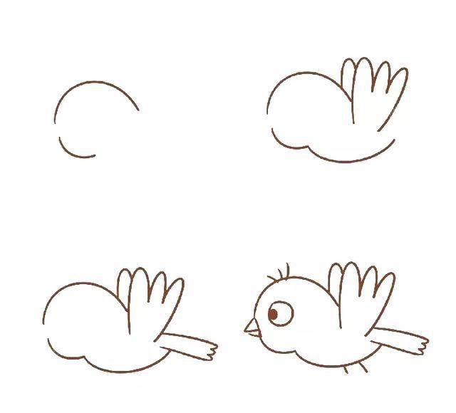 小鸟 简笔画 小鸟简笔画怎么画