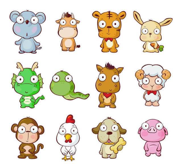 十二生肖简笔画 十二生肖简笔画可爱