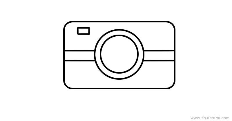 照相机儿童画怎么画 照相机简笔画画法