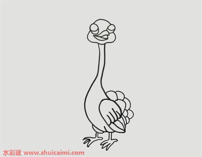 孔雀开屏简笔画怎么画画法