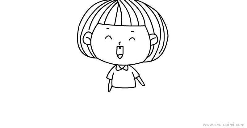 漫画人物女生儿童画怎么画 漫画人物女生简笔画好看