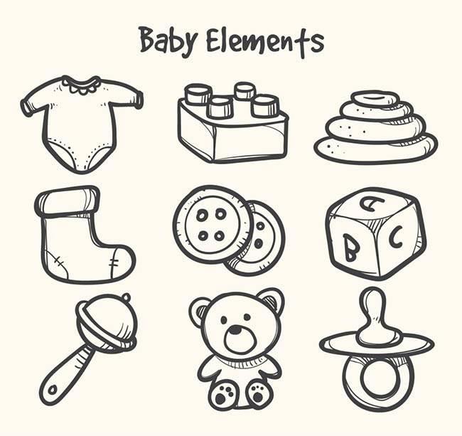 玩具简笔画 玩具简笔画图片带颜色